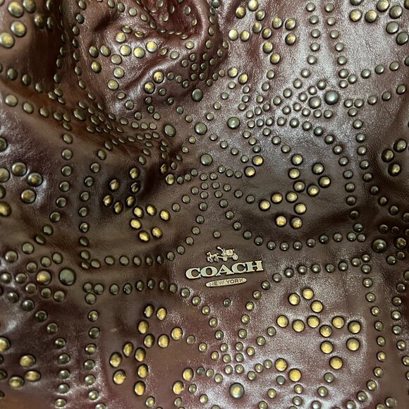 Coach New York Mini Stud Large Edie - Oxblood - 33534 and matching Wallet 52328 - Picture 4 of 12